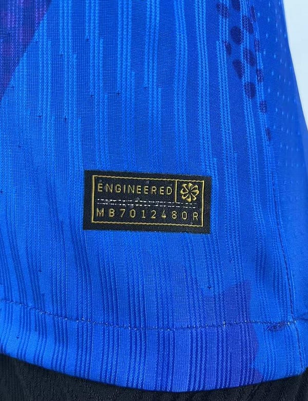 Player Version 2025 Brazil Away Blue Long Sleeve Jersey - Image 6