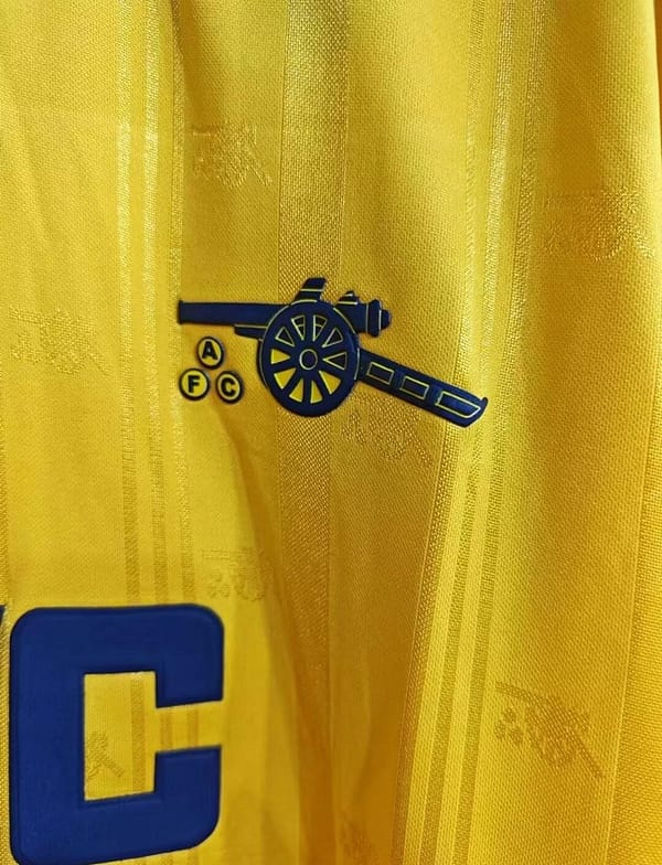 Retro 86/88 Arsenal Away Yellow Jersey - Image 3