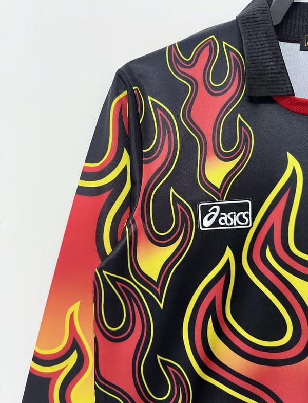 Retro 1998 Japan Goalkeeper Red Flame Long Sleeve Jersey - Image 5