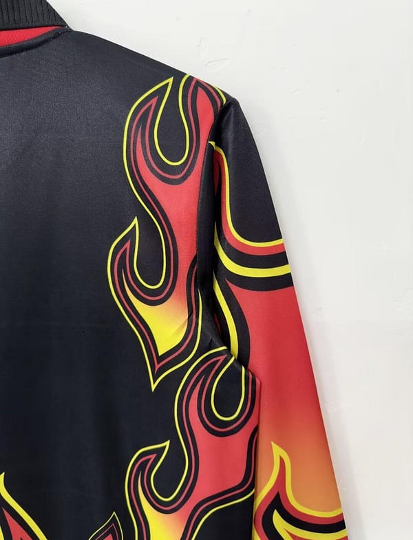 Retro 1998 Japan Goalkeeper Red Flame Long Sleeve Jersey - Image 6