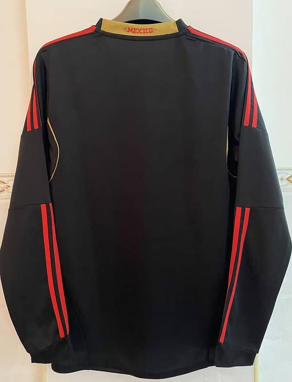 Retro 2011 Mexico Away Black Long Sleeve Jersey - Image 6