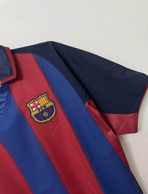 Retro 03/04 Barcelona Home Soccer Jersey - Image 8