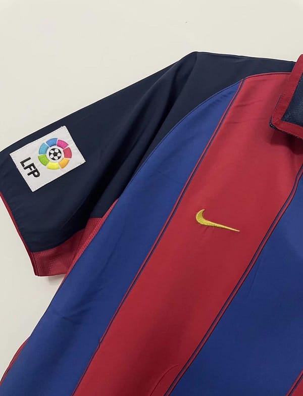 Retro 03/04 Barcelona Home Soccer Jersey - Image 9
