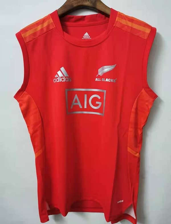 All Blacks 2021 Men's Performance Primeblue Red Singlet - Image 5