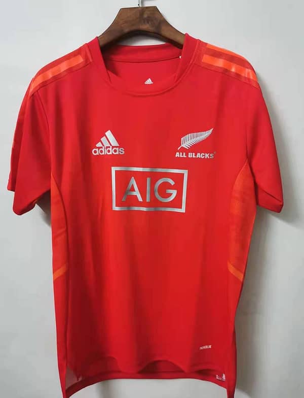 All Blacks 2021 Men's Performance Primeblue Red Jersey - Image 5