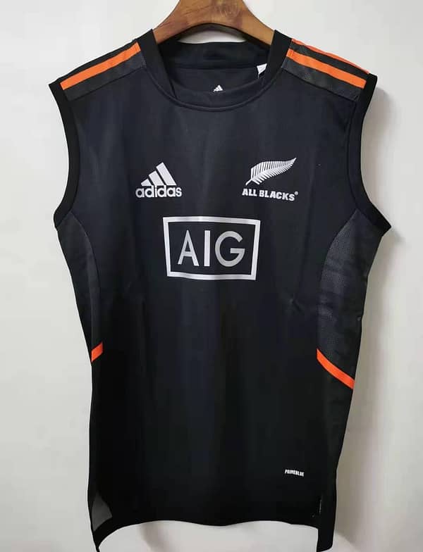All Blacks 2021 Men's Performance Primeblue Black Singlet - Image 6