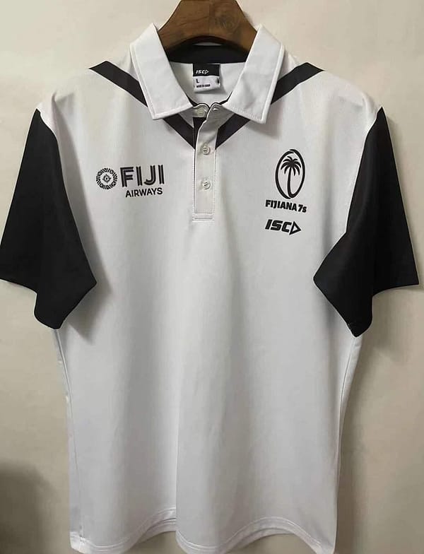 Fiji Airways Mens Sevens Performance Rugby Polo - White - Image 3