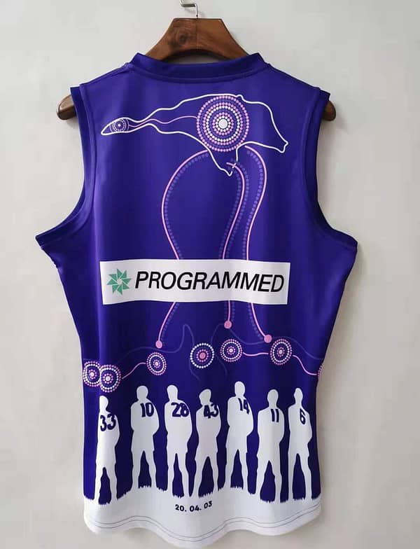 Fremantle Dockers 2021 Mens Indigenous Rugby Guernsey - Image 4