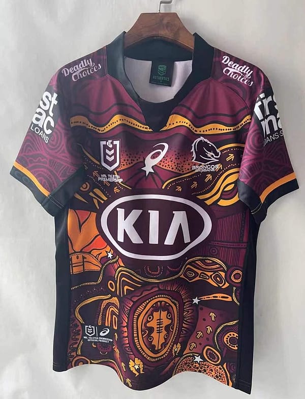 Brisbane Broncos 2021 Men's Indigenous Rugby Jersey - Image 5