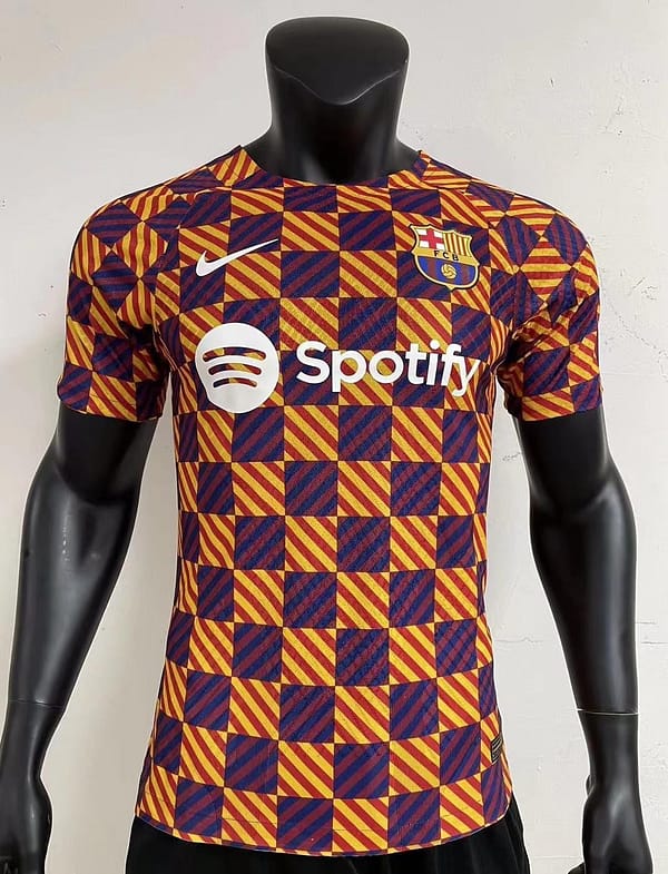 Player Version 22 23 Barcelona Orange Training Jersey - Image 4