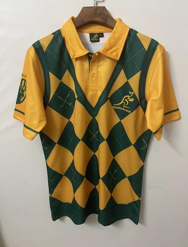 Wallabies 2021 Men's Fairway Golf Polo Shirts - Image 3