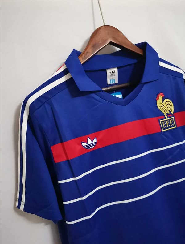 Retro 1984 France Home Soccer Jersey - Image 4