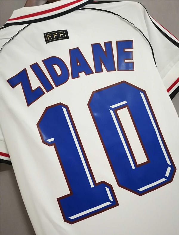 Retro 1998 France Away White Soccer Jersey - Image 5