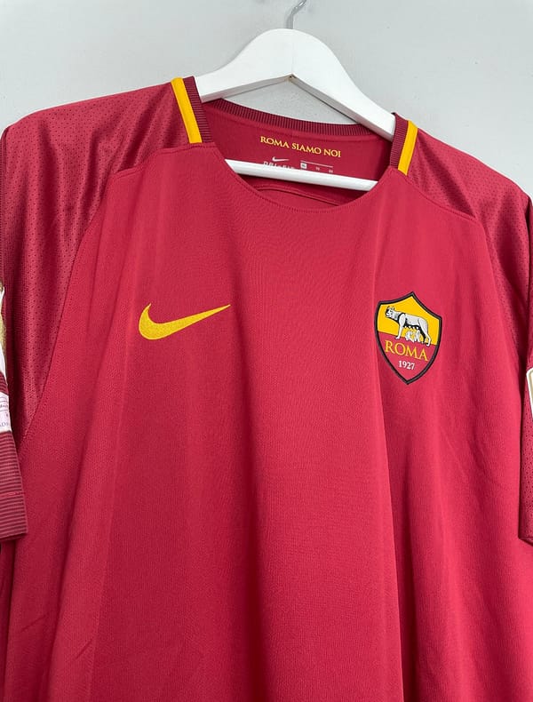 Retro 17/18 AS Roma Home Jersey Francesco Totti Signature Jersey Tribute For Last Match - Image 3