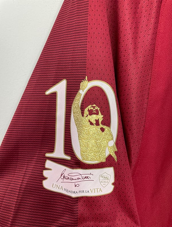 Retro 17/18 AS Roma Home Jersey Francesco Totti Signature Jersey Tribute For Last Match - Image 6