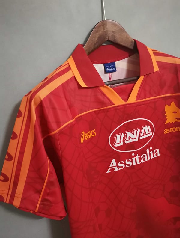 Retro 95/96 AS Roma Home Jersey - Image 3