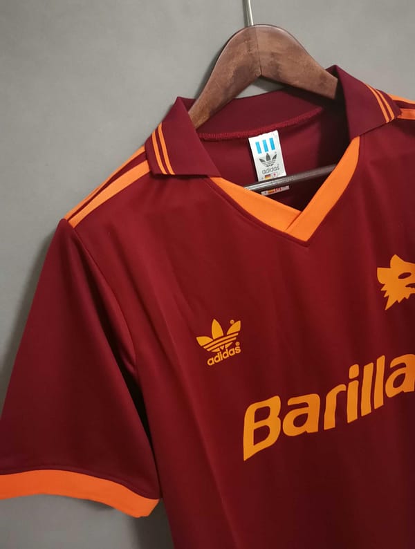 Retro 92/94 AS Roma Home Jersey - Image 3