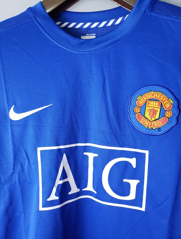 Retro 08/09 Manchester United Third Blue long sleeve Soccer Jersey - Image 6