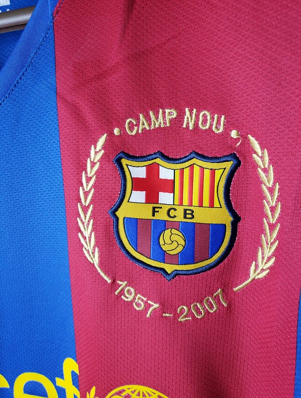 Retro 07/08 Barcelona home Soccer Jersey - Image 9