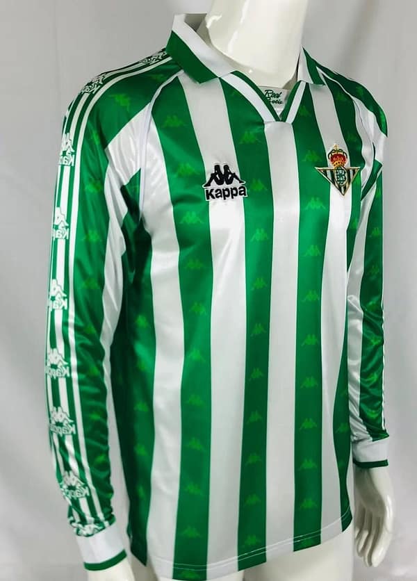 Retro 95/96 Real Betis Home Long Sleeve Jersey - Image 2