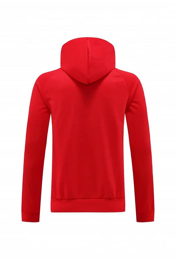 2023 Bayern Munich Red Hoodie Full Zipper Tracksuit - Image 6