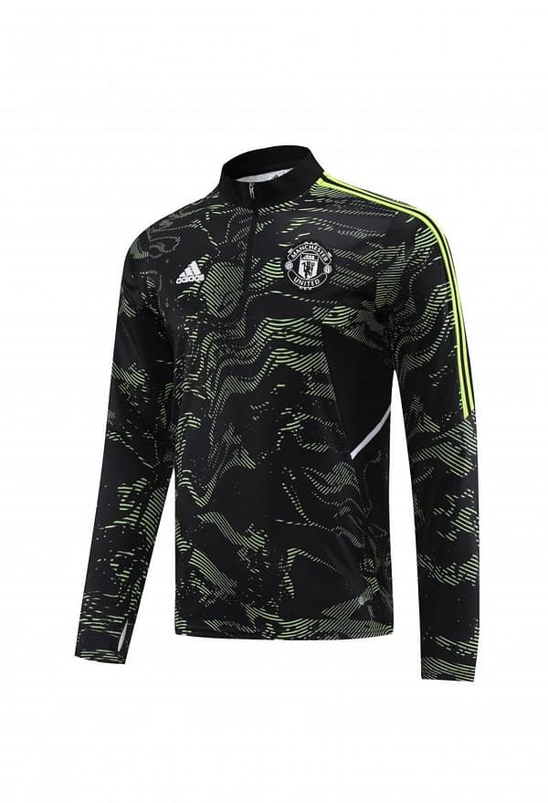 2023 Manchester United Dark Green Half Zipper Tracksuit - Image 22