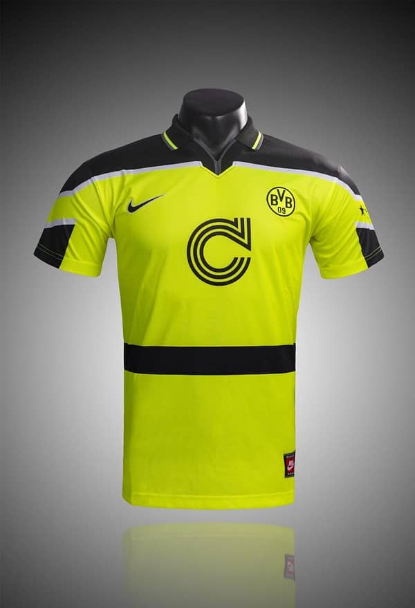 RETRO 96/97 Dortmund Champions League Home Soccer Jersey