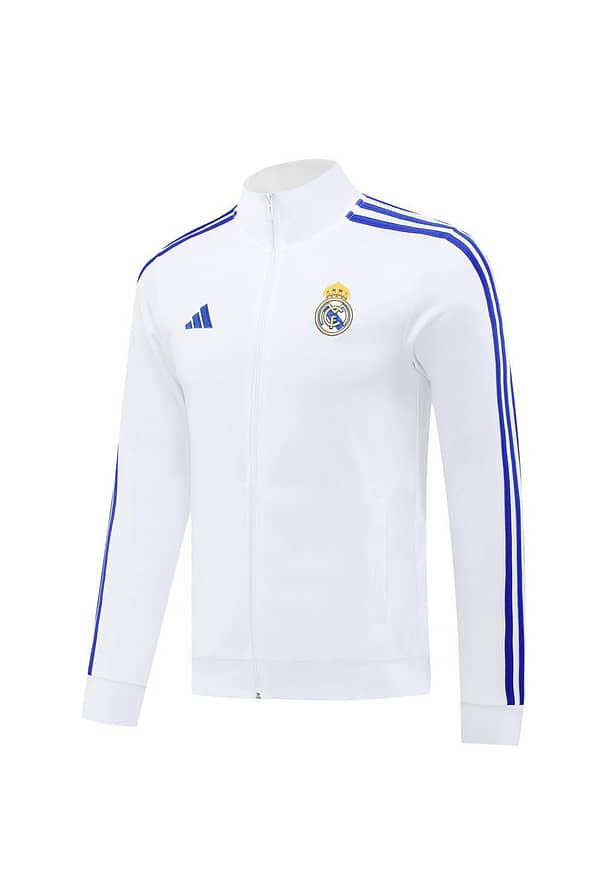 24/25 Real Madrid White Full Zipper Jacket +Long Pants - Image 21