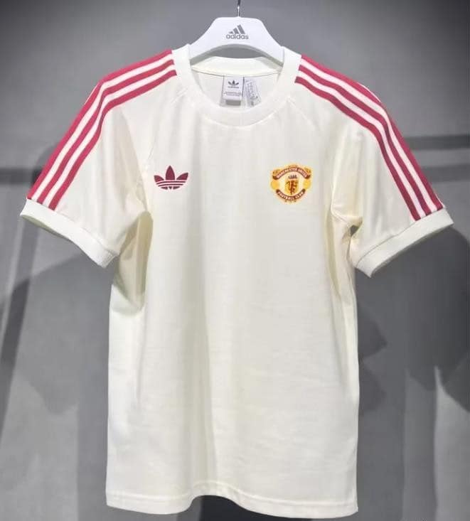 24/25 Manchester United Cotton Beige T-shirt Jersey - Image 2