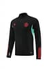 23/24 Manchester United Black Half Zipper Jacket+Pants - Image 2