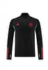 23/24 Manchester United Black Half Zipper Jacket+Pants - Image 3