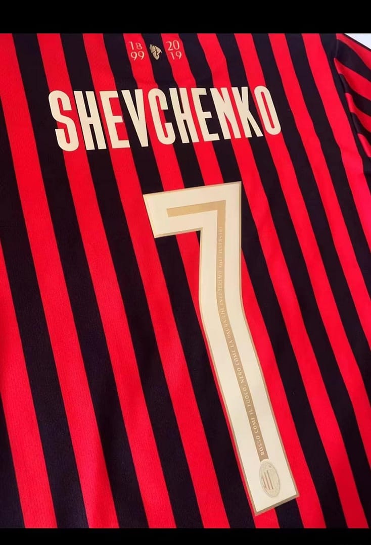 Retro 19/20 AC Milan Anniversary 120TH Home Jersey - Image 8