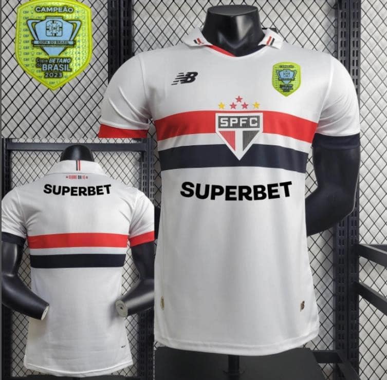 Player Version 2024/25 Sao Paulo Home Jersey + All Sponsors and Chest Patch - Image 4