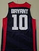 Kobe Bryant 10 Dark Blue USA Basketball Jersey - Image 4