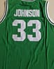 Magic Johnson 33 Michigan State College Green Basketball Jersey - Image 2