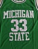 Magic Johnson 33 Michigan State College Green Basketball Jersey - Image 3