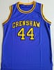 Bryant 44 Crenshaw High School Blue Basketball Jersey