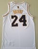 Kobe Bryant 24 White Golden Edition Jersey