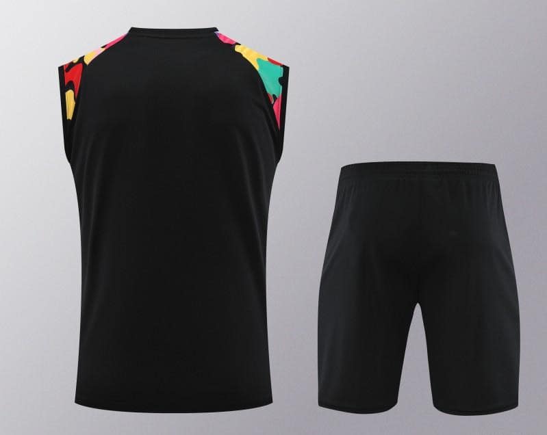 24/25 Manchester United Black Vest Jeresy+Shorts - Image 18