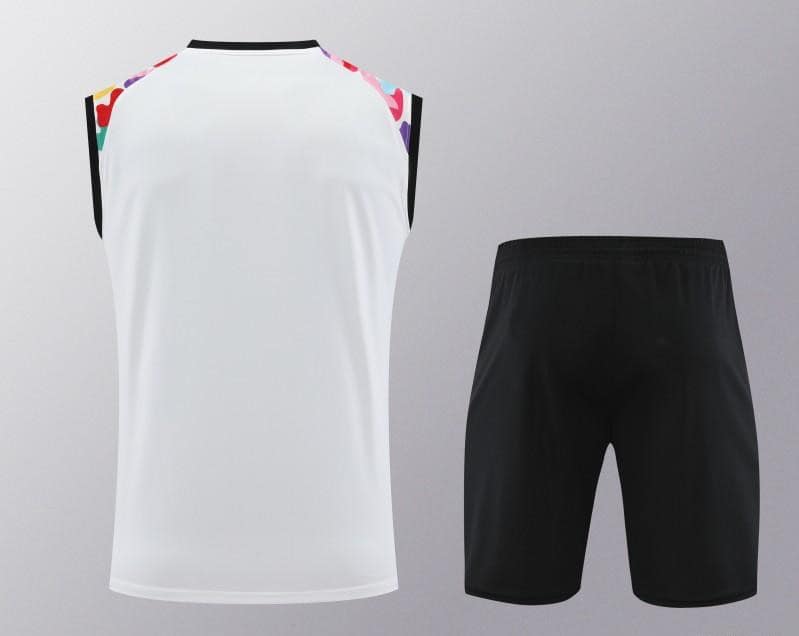 24/25 Manchester United White Vest Jeresy+Shorts - Image 19