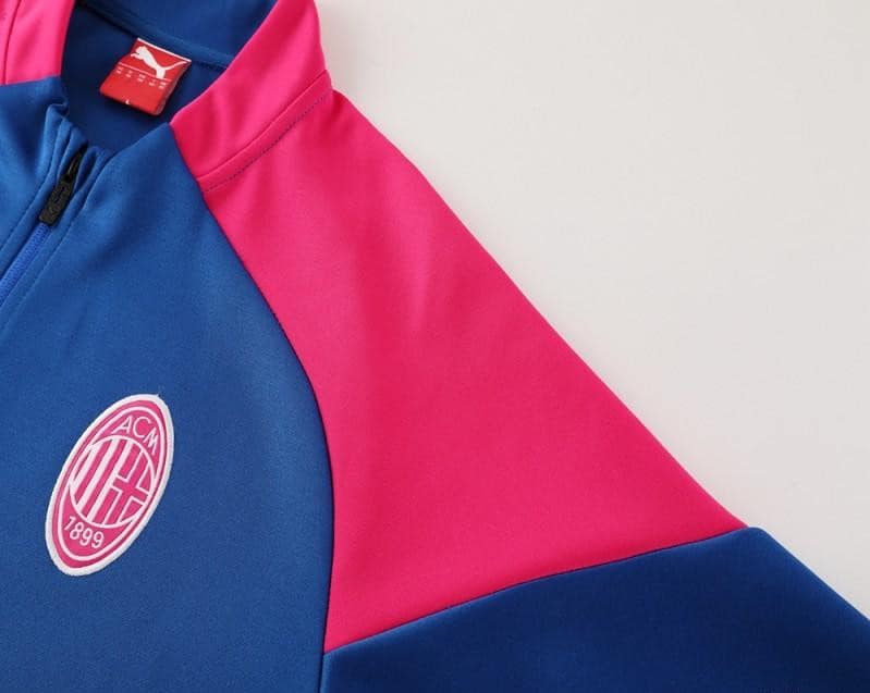 24/25 AC Milan Blue/Red Full Zipper Jacket +Long Pants - Image 2