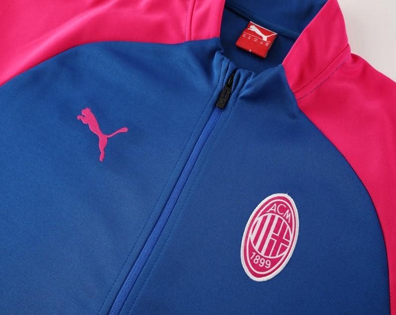 24/25 AC Milan Blue/Red Full Zipper Jacket +Long Pants - Image 3