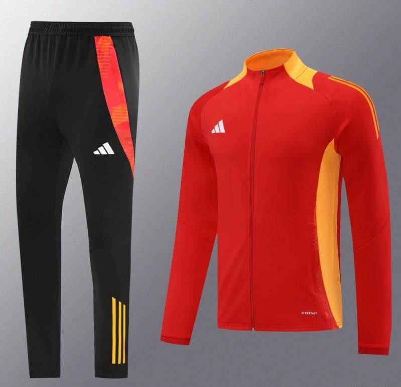 24/25 Adidas Red/Orange Full Zipper Jacket +Long Pants - Image 14
