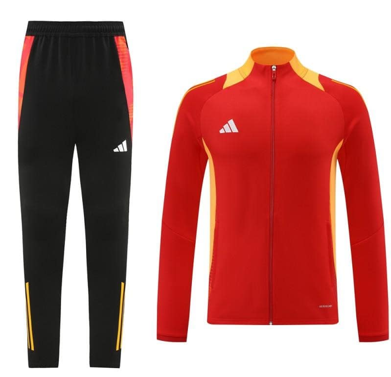 24/25 Adidas Red/Orange Full Zipper Jacket +Long Pants - Image 16
