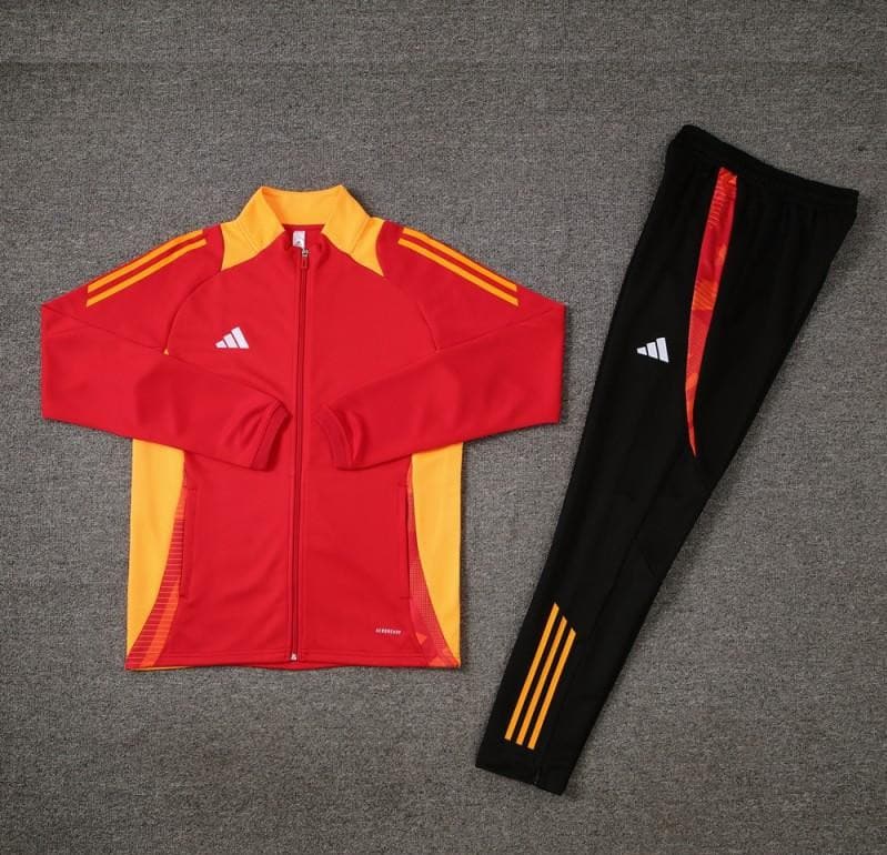 24/25 Adidas Red/Orange Full Zipper Jacket +Long Pants - Image 17