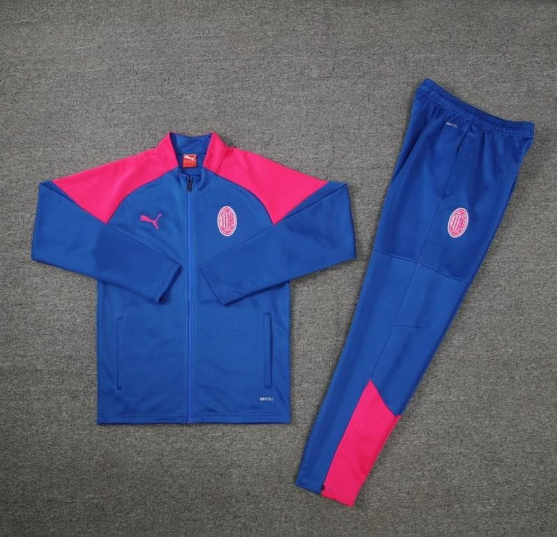 24/25 AC Milan Blue/Red Full Zipper Jacket +Long Pants - Image 16