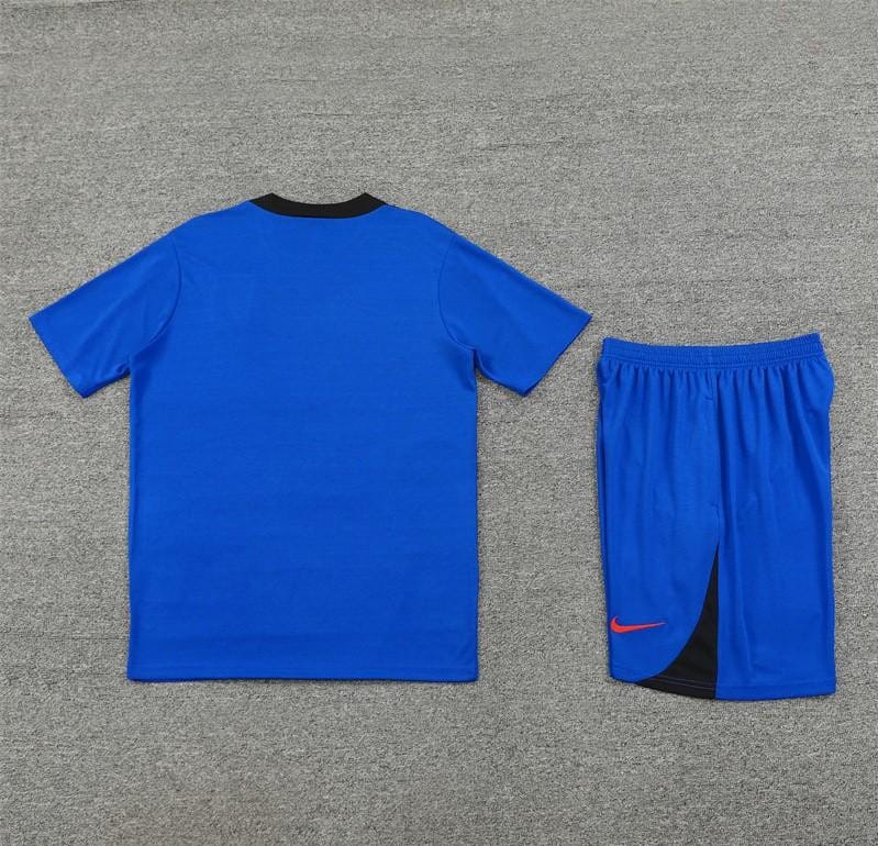 2024 South Korea Blue Short Sleeve Jersey+Shorts - Image 7