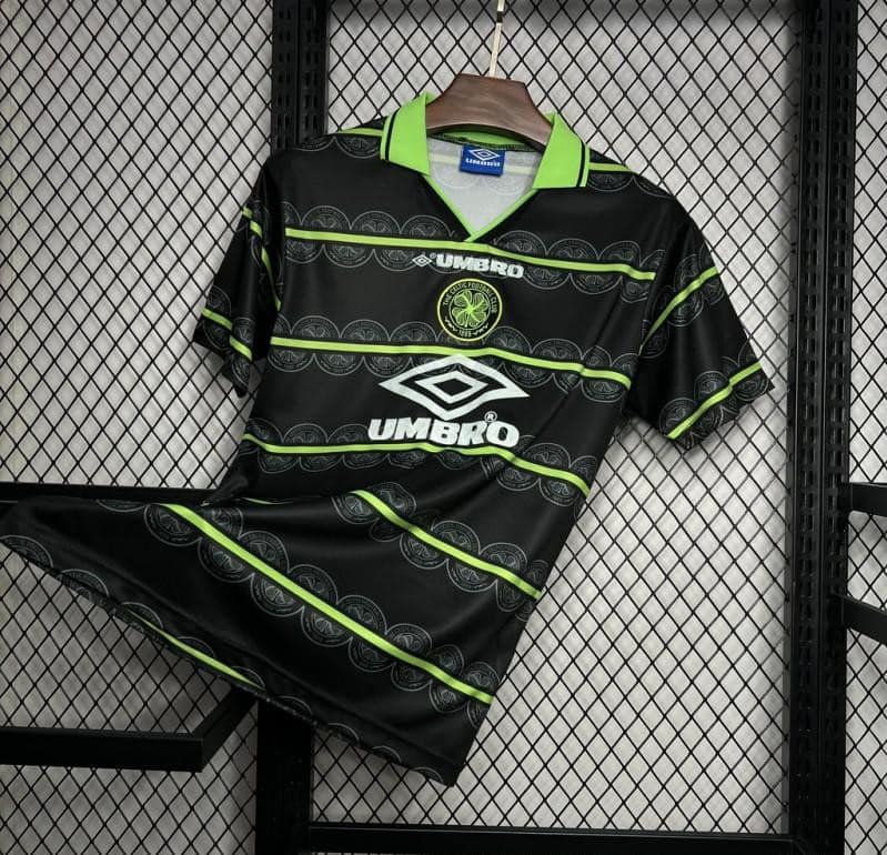 Retro 98/99 Celtic Away Black Jersey - Image 2
