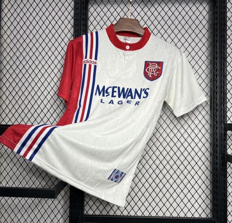 Retro 96/97 Glasgow Rangers Away White Jersey - Image 2