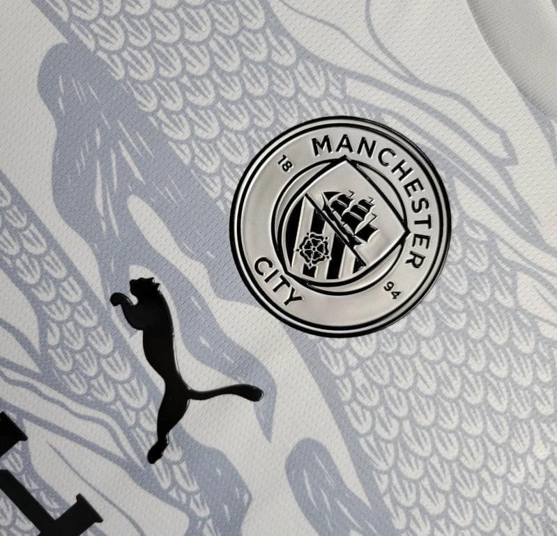 24/25 Manchester City Puma Year of the Dragon White Long Sleeve Jersey - Image 3